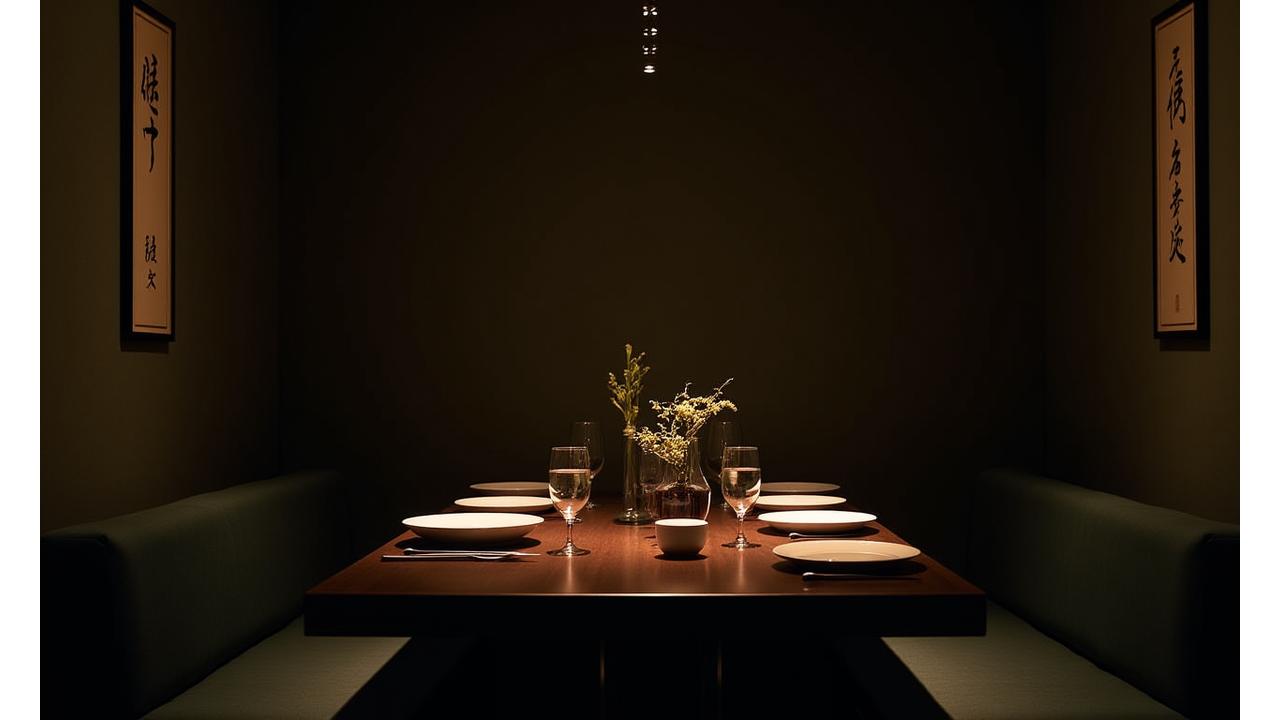 趣のある個室のダイニングエリア