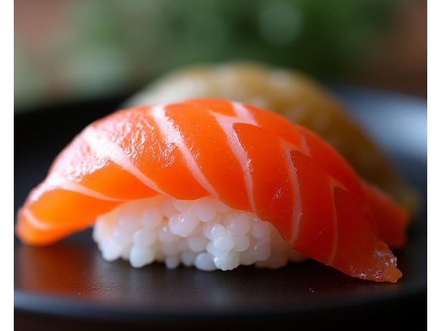 美しく盛り付けられた、繊細な握り寿司